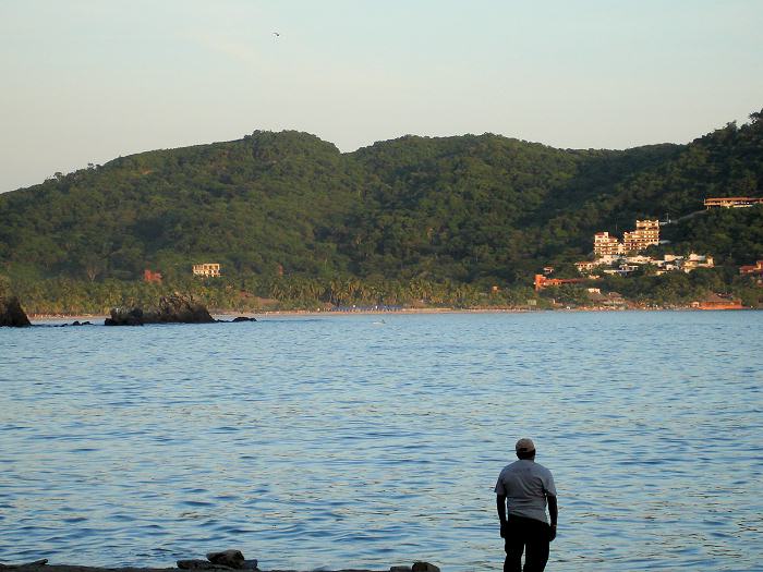 Zihuatanejo Bay at dusk
