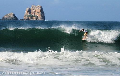 Surfer at the Karma Surfer National Competition at Las Escolleras, Ixtapa Surfer at the Karma Surfer National Competition at Las Escolleras, Ixtapa